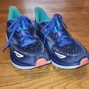 Hoka Clifton 9 Blue Athletic Shoes